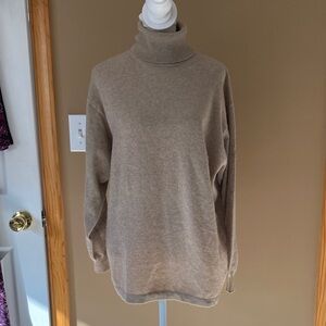 Bogner•100% Cashmere•Tan•Luxury•Old Money• Turtleneck Sweater•Sz 10